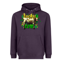 Plum St. Patrick's Day Cow Heavyweight Hoodie - HowdyJamesFarm