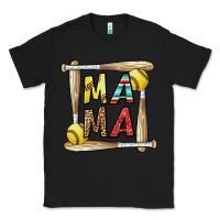 Black softball mama Classic Tee - CowhideDigitalArt
