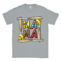 Heather Grey softball mama Classic Tee - CowhideDigitalArt
