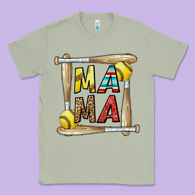 Softball Mama Classic Tee Designed By Cowhidedigitalart