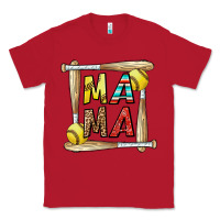Red softball mama Classic Tee - CowhideDigitalArt