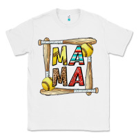 White softball mama Classic Tee - CowhideDigitalArt