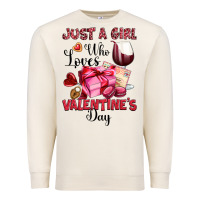 Just A Girl Who Loves Valentine's Day Premium Sweatshirt | Teevron