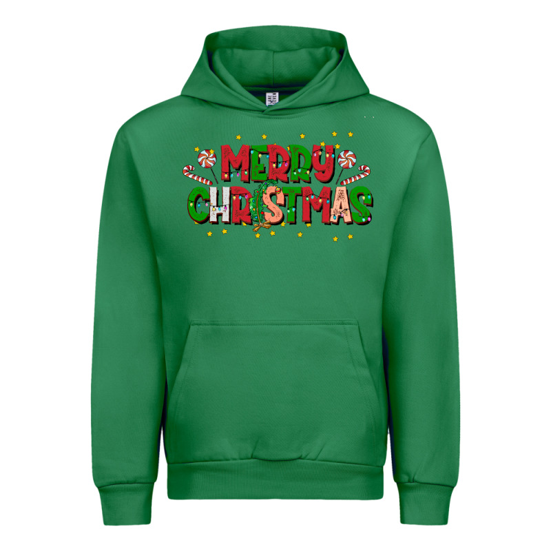 Festive Merry Christmas Greeting Urban Hoodie by CowhideDigitalArt | Teevron