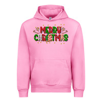 Fuchsia Pink festive merry christmas greeting Urban Hoodie - CowhideDigitalArt