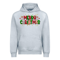 Heather Grey festive merry christmas greeting Urban Hoodie - CowhideDigitalArt