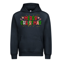 Navy festive merry christmas greeting Urban Hoodie - CowhideDigitalArt