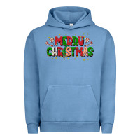 Pigment Pebble Blue festive merry christmas greeting Urban Hoodie - CowhideDigitalArt