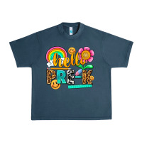 Midnight Navy hello pre k Urban Heavy Tee - NancyCooperArtShop