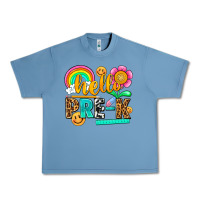 Pebble Blue hello pre k Urban Heavy Tee - NancyCooperArtShop