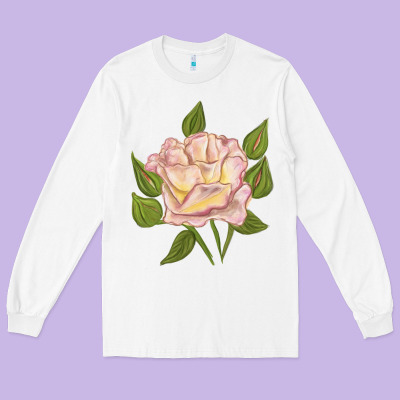 Life's Little Pleasures Rose Long Sleeve Tee Designed By Lillyallendesigns