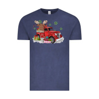 Vintage Denim christmas truck Vintage Tee - MaliasSmallBusiness
