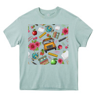 Arona school bus back to school seamless pattern Heavy Core Tee - BundleAndBundleShop