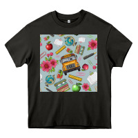 Asphalt school bus back to school seamless pattern Heavy Core Tee - BundleAndBundleShop