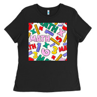 Math Seamless Pattern Ladies Tee | Teevron