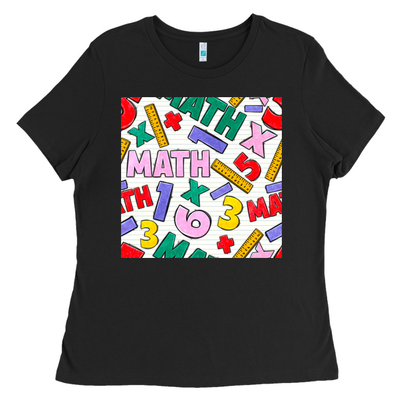 Math Seamless Pattern Ladies Tee by BundleAndBundleShop | Teevron