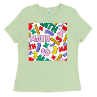 Matcha math seamless pattern Ladies Tee - BundleAndBundleShop