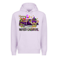Lilac Happy Mardi carnival with truck Premium Hoodie - HowdyJamesFarm