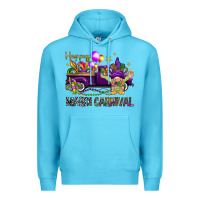 Ocean Blue Happy Mardi carnival with truck Premium Hoodie - HowdyJamesFarm