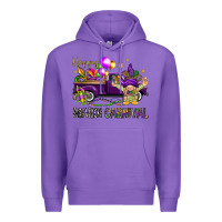 Purple Happy Mardi carnival with truck Premium Hoodie - HowdyJamesFarm