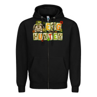 Black Egg hunter with camouflage plate letters Easter Zipper Hoodie - HowdyJamesFarm