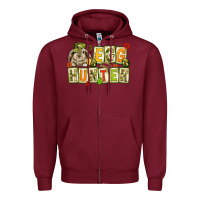 Burgundy Egg hunter with camouflage plate letters Easter Zipper Hoodie - HowdyJamesFarm