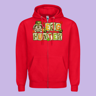 Egg Hunter With Camouflage Plate Letters Easter Zipper Hoodie Designed By Howdyjamesfarm