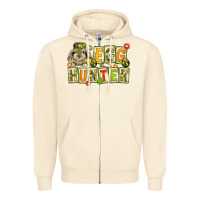 Sandshell Egg hunter with camouflage plate letters Easter Zipper Hoodie - HowdyJamesFarm