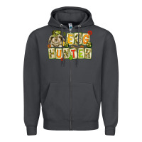 Smoke Egg hunter with camouflage plate letters Easter Zipper Hoodie - HowdyJamesFarm