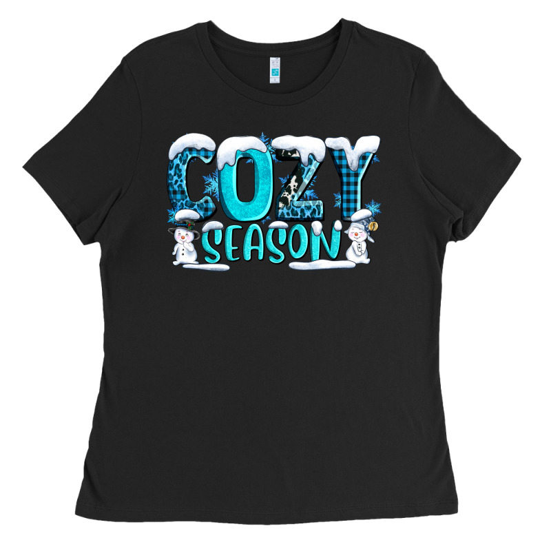 Cozy Season With Snowman Ado Ladies Tee by AdoDesignShop | Teevron