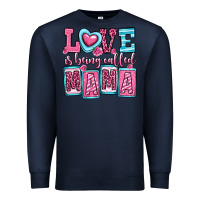 Navy love is being called mama Premium Sweatshirt - OliviaCreatesArt