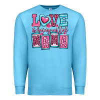 Ocean Blue love is being called mama Premium Sweatshirt - OliviaCreatesArt