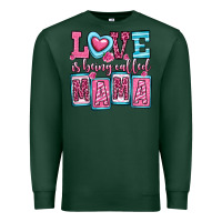 Sports Green love is being called mama Premium Sweatshirt - OliviaCreatesArt