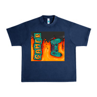 Navy gamer Urban Heavy Tee - MaliasSmallBusiness