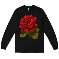 Black Oklahoma Rose Illustrations Long Sleeve Tee - LillyAllenDesigns