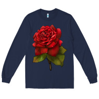 Navy Oklahoma Rose Illustrations Long Sleeve Tee - LillyAllenDesigns