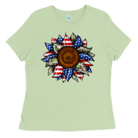 Matcha sunflower american flag Ladies Tee - JahusDesignShop