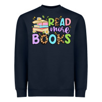 Navy read more books Heavyweight Sweatshirt - Artiststas