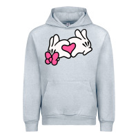 Heather Grey Minnie Mouse Urban Hoodie - CowhideDigitalArt