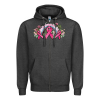 Charcoal Heather Cancer ribbon rainbow Cancer Awareness Zipper Hoodie - HowdyJamesFarm