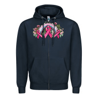 Navy Cancer ribbon rainbow Cancer Awareness Zipper Hoodie - HowdyJamesFarm