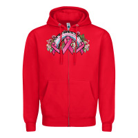 Red Cancer ribbon rainbow Cancer Awareness Zipper Hoodie - HowdyJamesFarm
