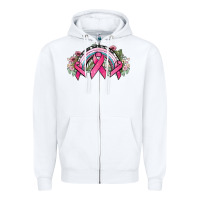 Cancer Ribbon Rainbow Cancer Awareness Zipper Hoodie | Teevron
