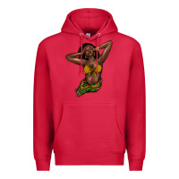 Cardinal Black woman Premium Hoodie - HowdyJamesFarm
