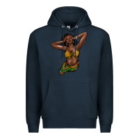 Navy Black woman Premium Hoodie - HowdyJamesFarm