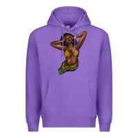 Purple Black woman Premium Hoodie - HowdyJamesFarm