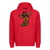 Red Black woman Premium Hoodie - HowdyJamesFarm