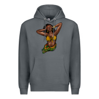 Rock Black woman Premium Hoodie - HowdyJamesFarm