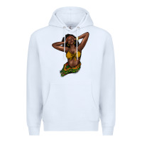 White Black woman Premium Hoodie - HowdyJamesFarm