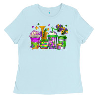 Baby Blue mardi gras coffee cups Ladies Tee - Jasminsmagicworld